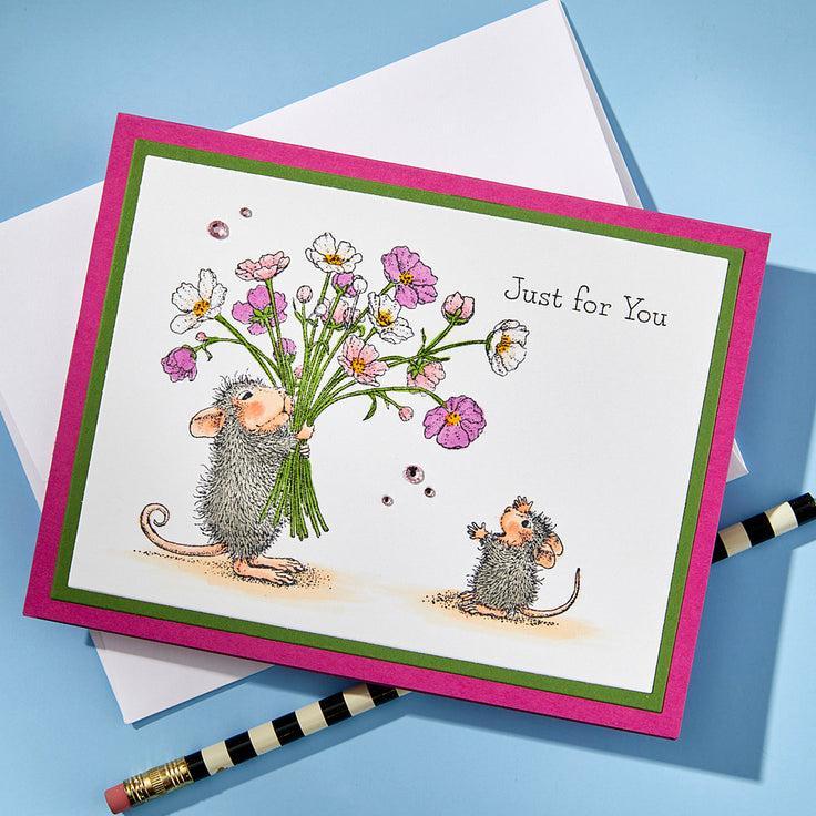 Spellbinders - House-Mouse Rare Bloom Collection - Cling Stamps - Rare Bloom-ScrapbookPal