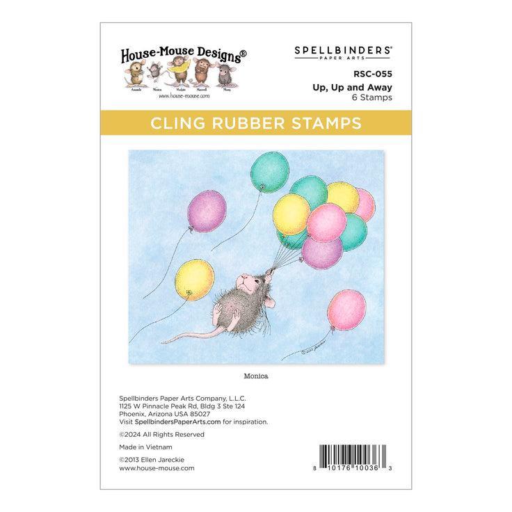 Spellbinders - House-Mouse Rare Bloom Collection - Cling Stamps - Up, Up and Away-ScrapbookPal