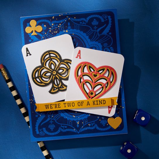 Spellbinders - Jack of All Trades Collection - Dies - Kaleidoscope Noble Suits-ScrapbookPal