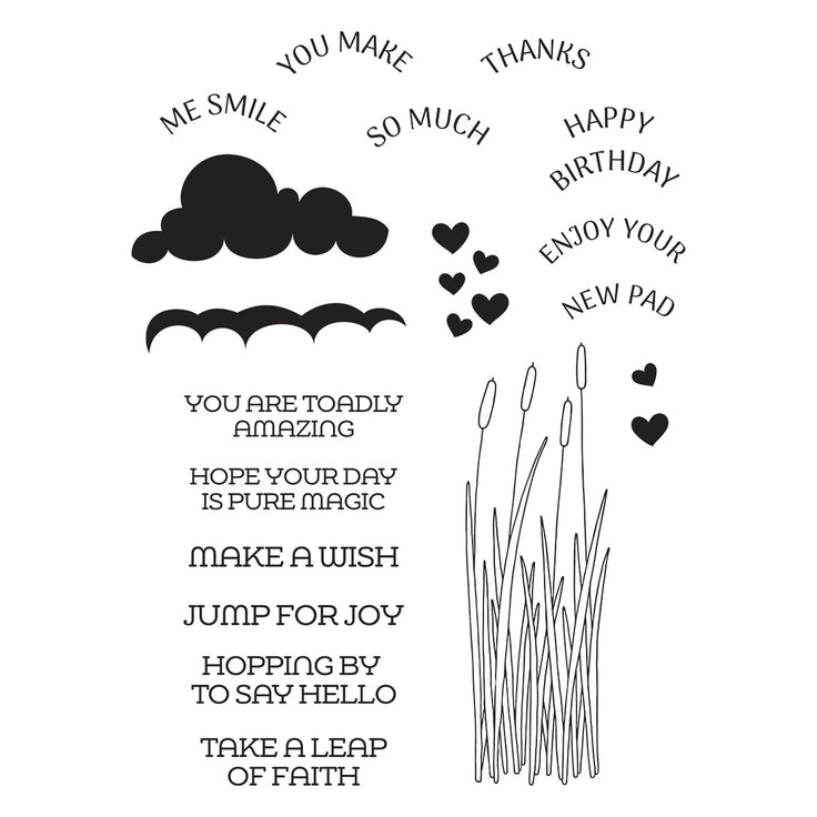 Spellbinders - Jump for Joy Collection - Clear Stamps - Jump for Joy Sentiments-ScrapbookPal