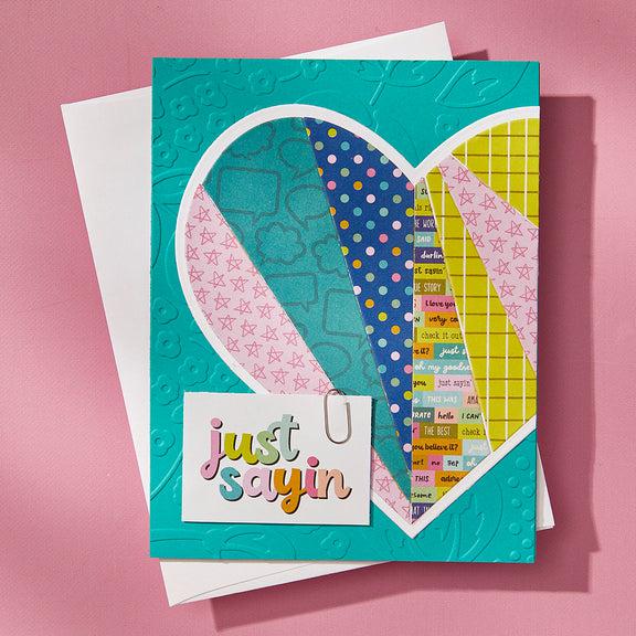 Spellbinders - Just Sayin' Collection - Dies - Pieced Heart-ScrapbookPal