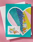 Spellbinders - Just Sayin' Collection - Dies - Pieced Heart-ScrapbookPal