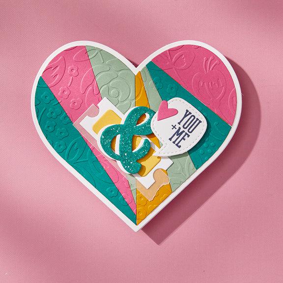 Spellbinders - Just Sayin' Collection - Dies - Pieced Heart-ScrapbookPal