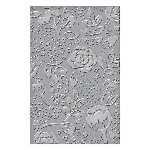 Spellbinders - Just Sayin' Collection - Embossing Folder - Bold Floral-ScrapbookPal