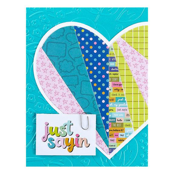 Spellbinders - Just Sayin' Collection - Embossing Folder - Bold Floral-ScrapbookPal