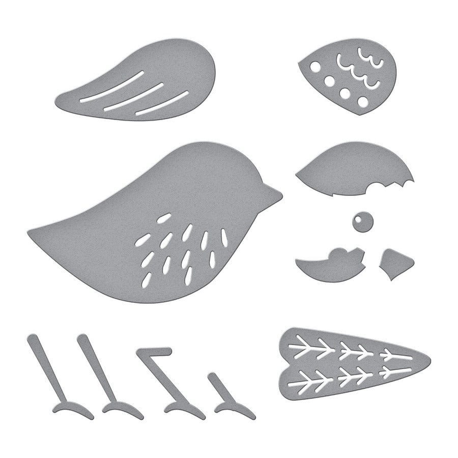 Spellbinders - Just Wanted to Say Collection - Etched Dies - Little Chickadee-ScrapbookPal