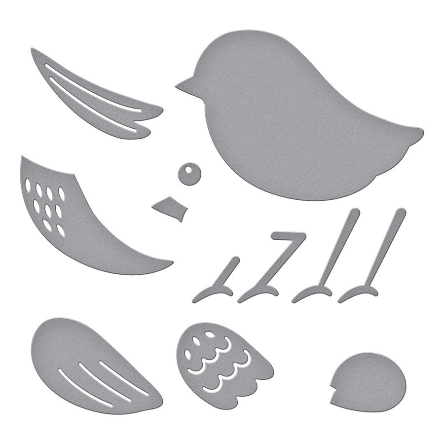 Spellbinders - Just Wanted to Say Collection - Etched Dies - Sweet Birdie-ScrapbookPal