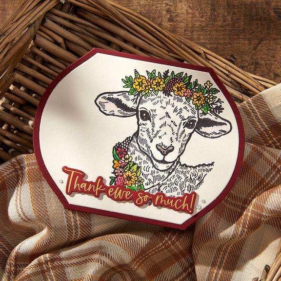 Spellbinders - Justine's Farm Collection - Press Plates &amp; Dies - Cotton Ball-ScrapbookPal