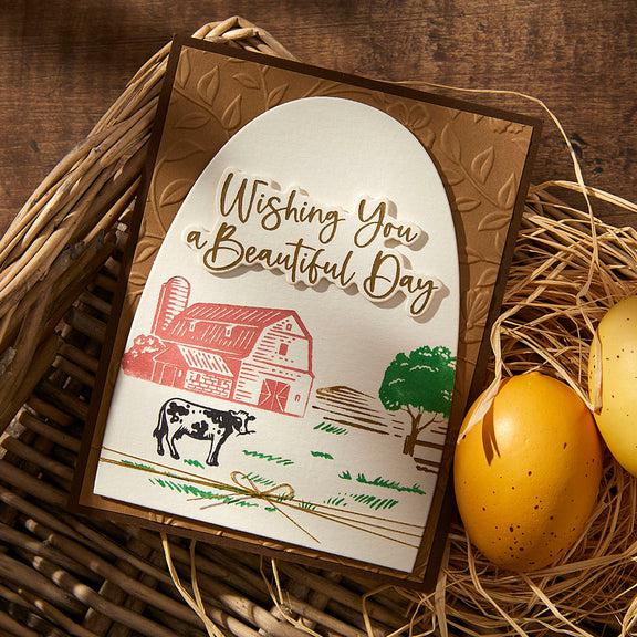 Spellbinders - Justine's Farm Collection - Registration Press Plates &amp; Dies - Farm Sweet Farm-ScrapbookPal