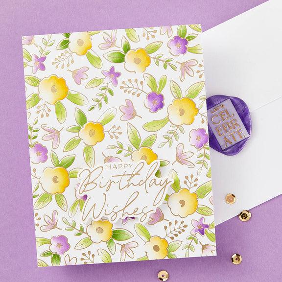 Spellbinders - Let's Celebrate Collection - Press Plate - Floral Celebration-ScrapbookPal