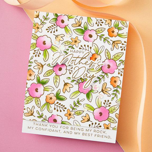 Spellbinders - Let's Celebrate Collection - Press Plate - Floral Celebration-ScrapbookPal