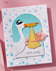 Spellbinders - Little Smiles Collection - 3D Embossing Folder & Press Plates - Wishing and Falling Stars-ScrapbookPal