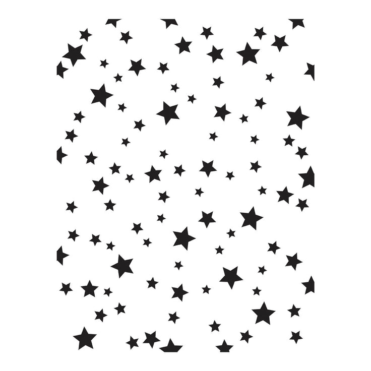 Spellbinders - Little Smiles Collection - 3D Embossing Folder &amp; Press Plates - Wishing and Falling Stars-ScrapbookPal
