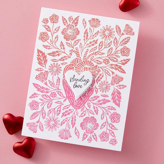 Spellbinders - Love on the Rocks Collection - Press Plates &amp; Dies - My Heart Beats for You-ScrapbookPal