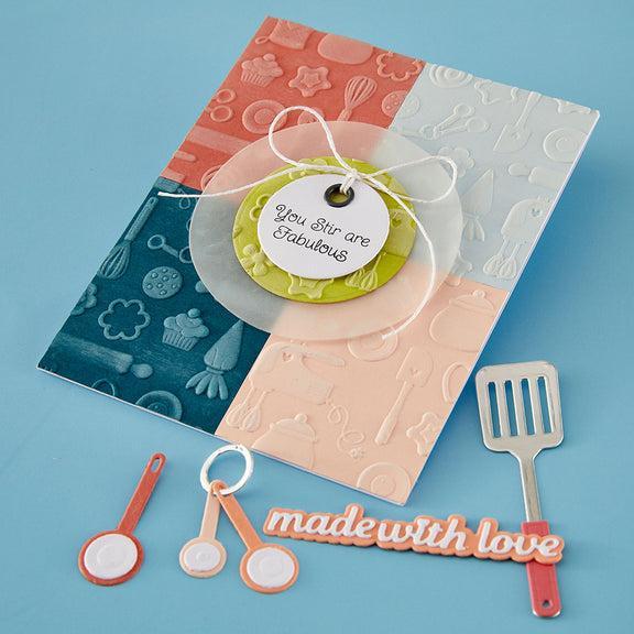 Spellbinders - Make It & Bake It Collection - 3D Embossing Folder - Confection Companions-ScrapbookPal