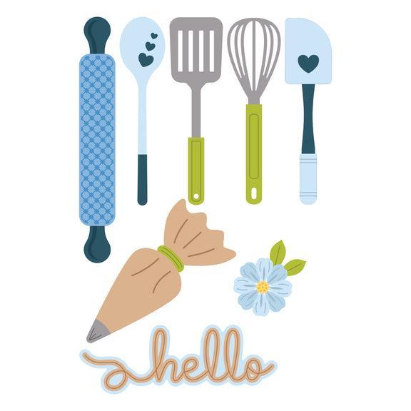 Spellbinders - Make It & Bake It Collection - Dies - Fluff, Frost & Roll-ScrapbookPal