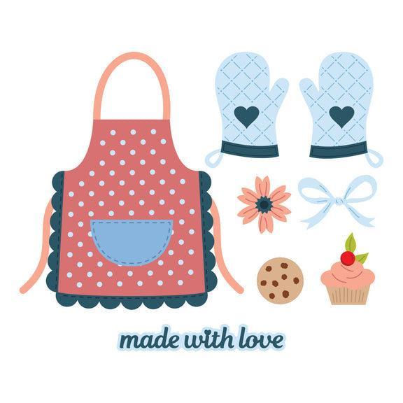 Spellbinders - Make It & Bake It Collection - Dies - Made With Love-ScrapbookPal