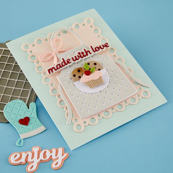 Spellbinders - Make It & Bake It Collection - Dies - Made With Love-ScrapbookPal