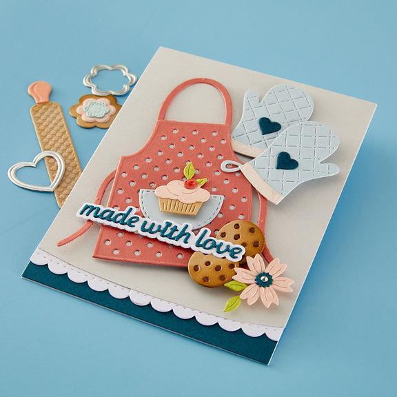 Spellbinders - Make It & Bake It Collection - Dies - Made With Love-ScrapbookPal