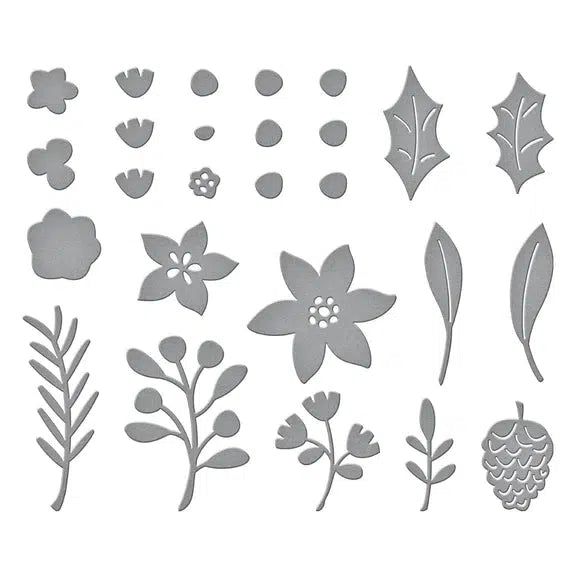 Spellbinders - Make It Merry Collection - Dies - Make It Merry Florals-ScrapbookPal