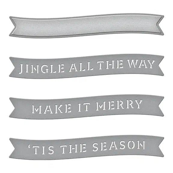 Spellbinders - Make It Merry Collection - Dies - Make It Merry Sentiments-ScrapbookPal