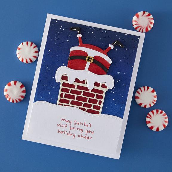 Spellbinders - Merry Mischief Collection - Clear Stamps & Dies - Chimney Caper-ScrapbookPal