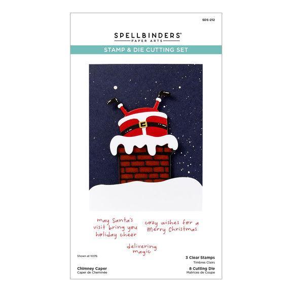 Spellbinders - Merry Mischief Collection - Clear Stamps & Dies - Chimney Caper-ScrapbookPal