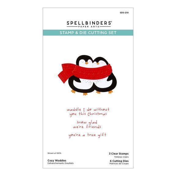 Spellbinders - Merry Mischief Collection - Clear Stamps & Dies - Cozy Waddles-ScrapbookPal