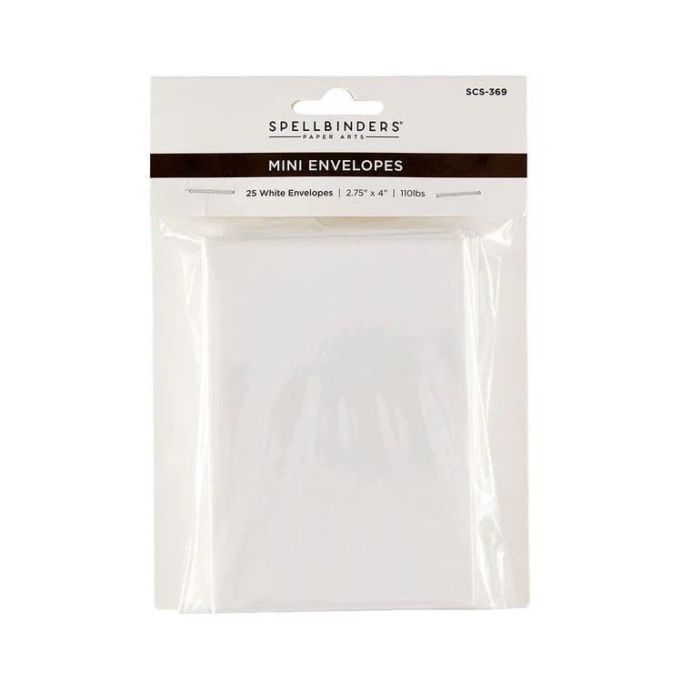 Spellbinders - Mini Envelopes - White, 25 pack-ScrapbookPal