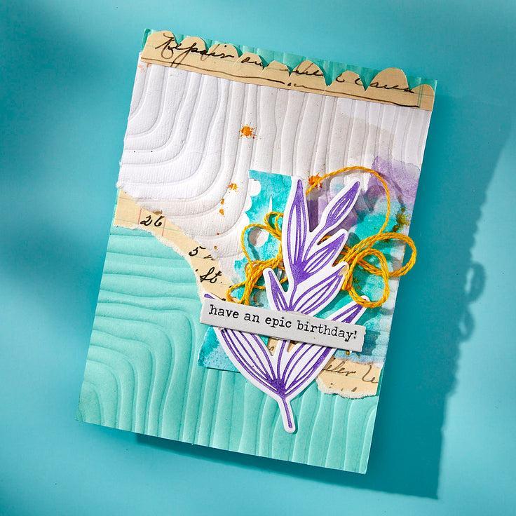 Spellbinders - Modern Botanicals Collection - 3D Embossing Folder - Lined Corners-ScrapbookPal