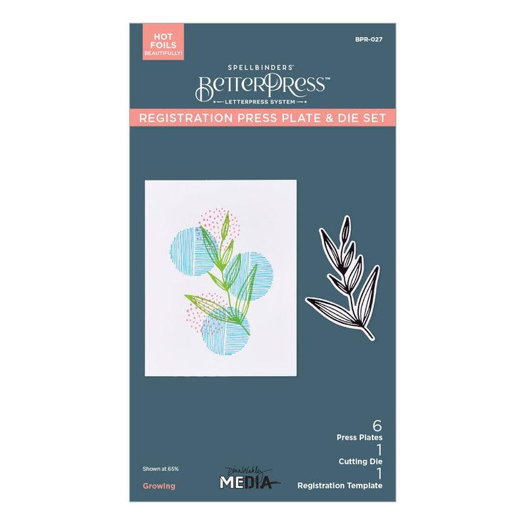Spellbinders - Modern Botanicals Collection - Registration Press Plates &amp; Dies - Growing-ScrapbookPal