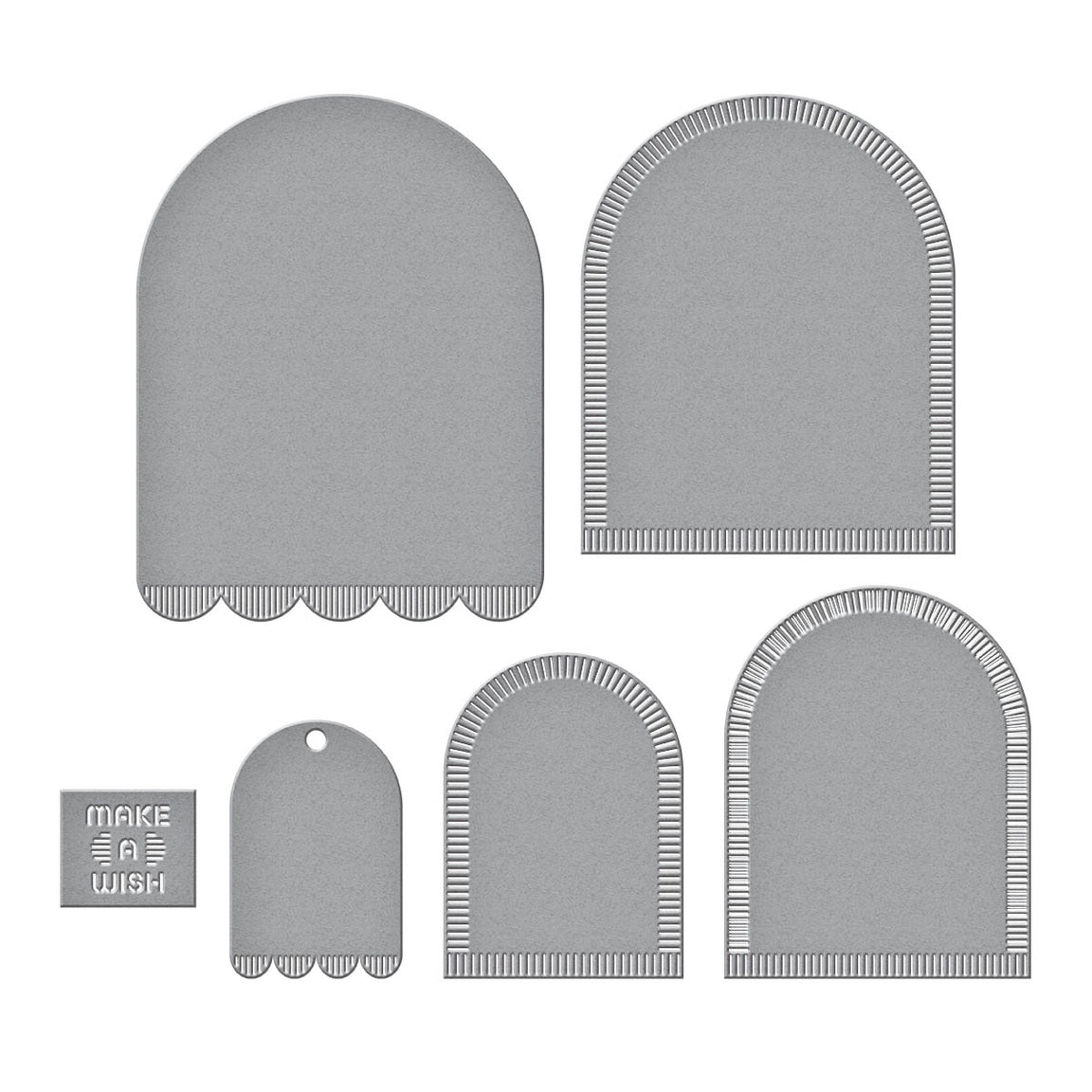Spellbinders - Monster Birthday Collection - Dies - Make a Wish Arch Labels-ScrapbookPal