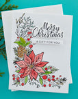 Spellbinders - More BetterPress Christmas Collection - Press Plate & Dies - Poinsettia Corner-ScrapbookPal