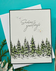 Spellbinders - More BetterPress Christmas Collection - Press Plate & Dies - Seasons Greetings Evergreens-ScrapbookPal