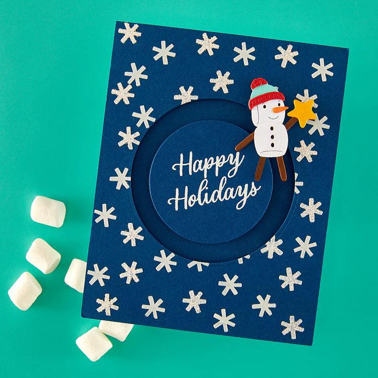 Spellbinders - Mugs & Kisses Collection - Stencils - Snow Joy-ScrapbookPal