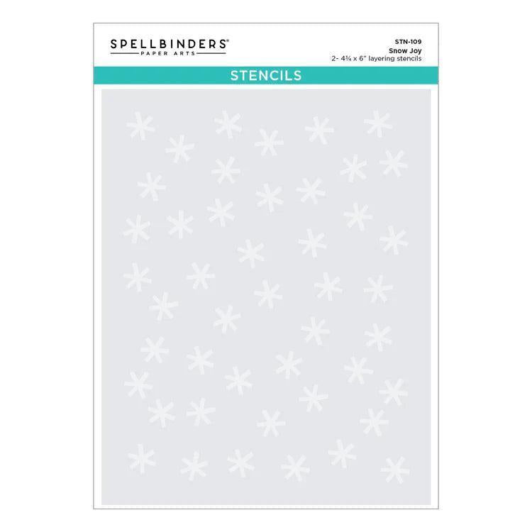 Spellbinders - Mugs & Kisses Collection - Stencils - Snow Joy-ScrapbookPal