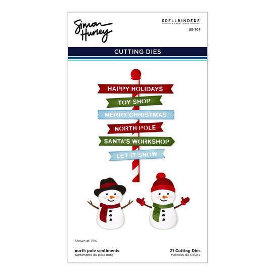 Spellbinders - North Pole Friends Collection - Dies - North Pole Sentiments-ScrapbookPal