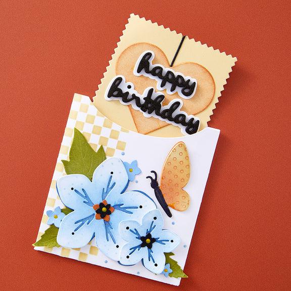 Spellbinders - Not Your Ordinary Card Collection - Dies - Pinking Birthday Rectangles-ScrapbookPal