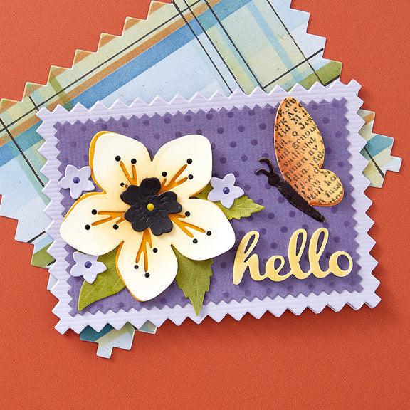 Spellbinders - Not Your Ordinary Card Collection - Dies - Pinking Birthday Rectangles-ScrapbookPal