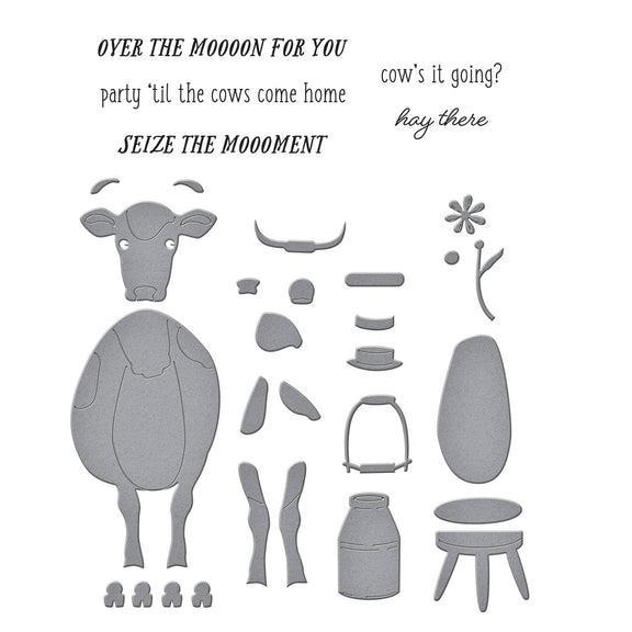 Spellbinders - On the Farm Collection - Clear Stamp &amp; Dies - Hay There-ScrapbookPal