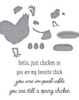 Spellbinders - On the Farm Collection - Clear Stamp & Dies - Spring Chicken-ScrapbookPal