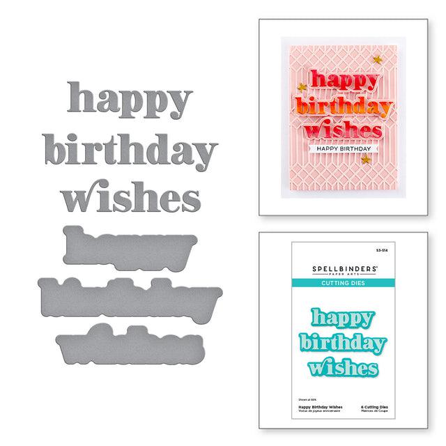 Spellbinders - Out and About Collection - Dies - Happy Birthday Wishes-ScrapbookPal