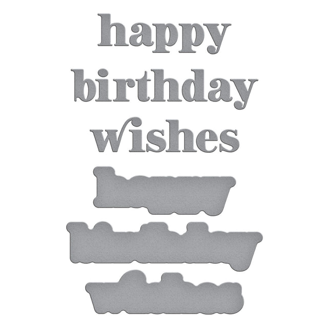 Spellbinders - Out and About Collection - Dies - Happy Birthday Wishes-ScrapbookPal