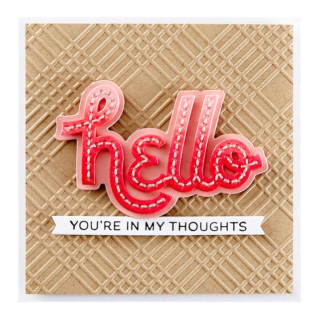 Spellbinders - Out and About Collection - Dies - Stitched Hello-ScrapbookPal