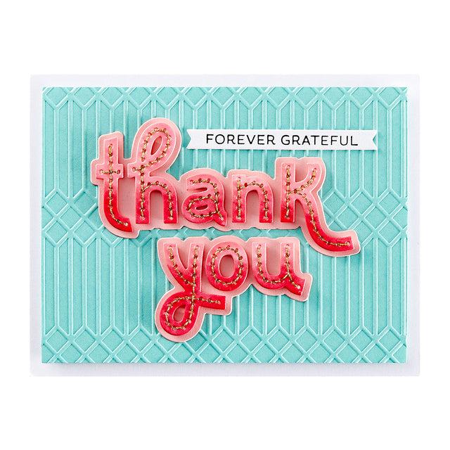 Spellbinders - Out and About Collection - Dies - Stitched Thank You &amp; For You-ScrapbookPal