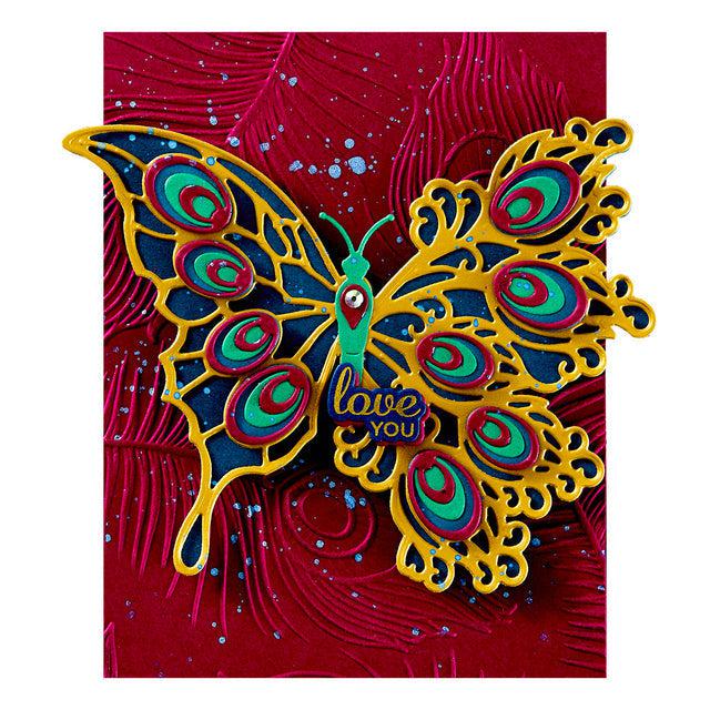 Spellbinders - Peacock Paradise Collection - Dies - Peacock Butterfly-ScrapbookPal