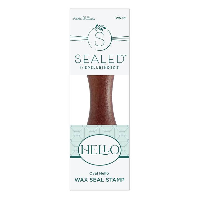 Spellbinders - Propagation Garden Collection - Wax Seal Stamp - Oval Hello-ScrapbookPal