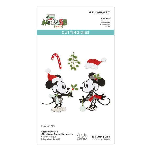Spellbinders - Say Cheese Classic Mouse Christmas Collection - Dies - Classic Mouse Christmas Embellishments-ScrapbookPal