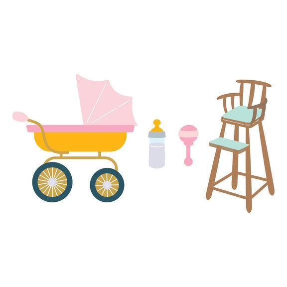 Spellbinders - Say Cheese Classic Pooh Baby Collection - Dies - Baby Accessories-ScrapbookPal