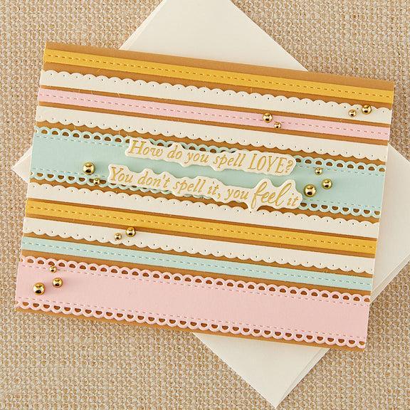 Spellbinders - Say Cheese Classic Pooh Baby Collection - Press Plate &amp; Dies - Sweet Sentiments-ScrapbookPal